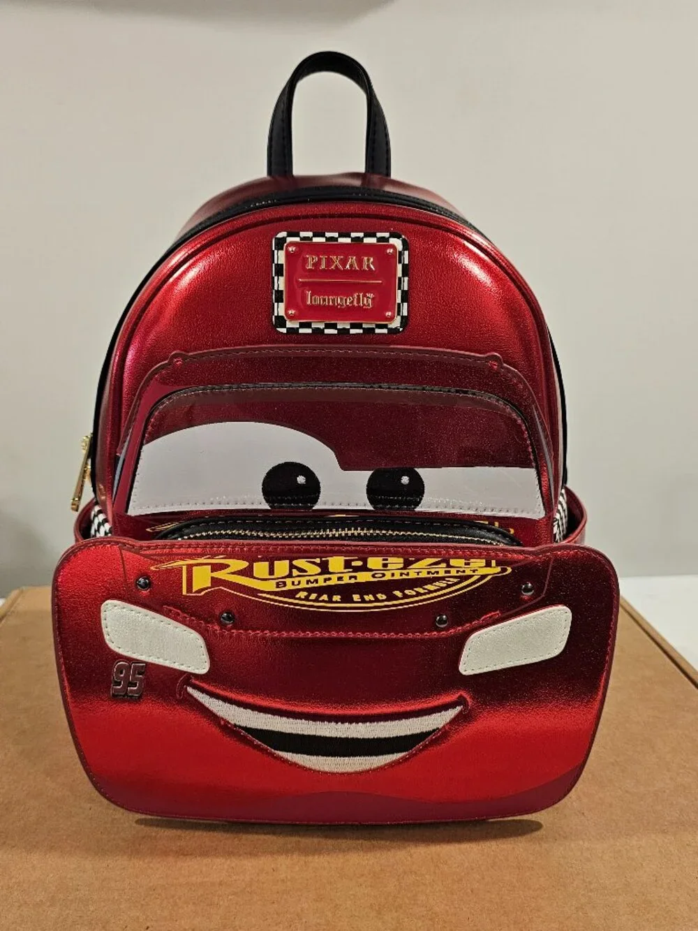 Lightening McQueen loungefly mini backpack NWT Pixar Cars